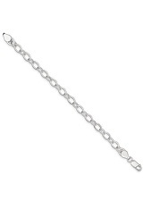 superb small fancy link sterling silver baby bracelet